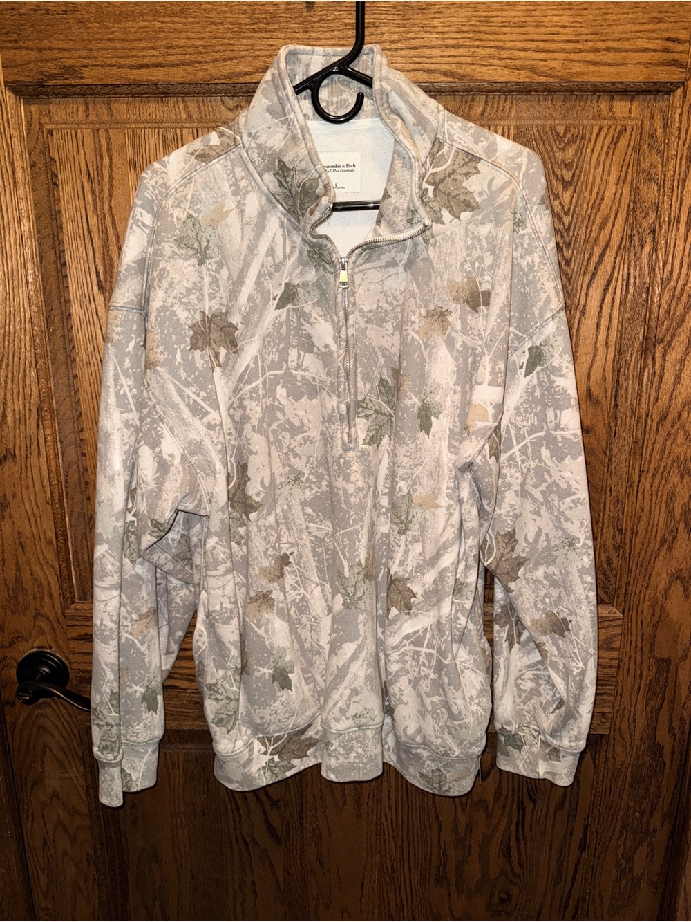 Abercrombie & Fitch Camo Sunday Half Zip Sweatshirt